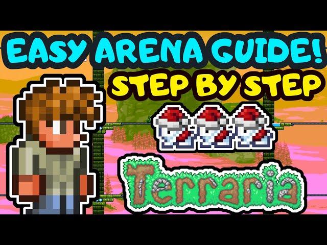 Terraria Easy Arena Building Guide! Make your own OP Arena! Lava Trap Included!