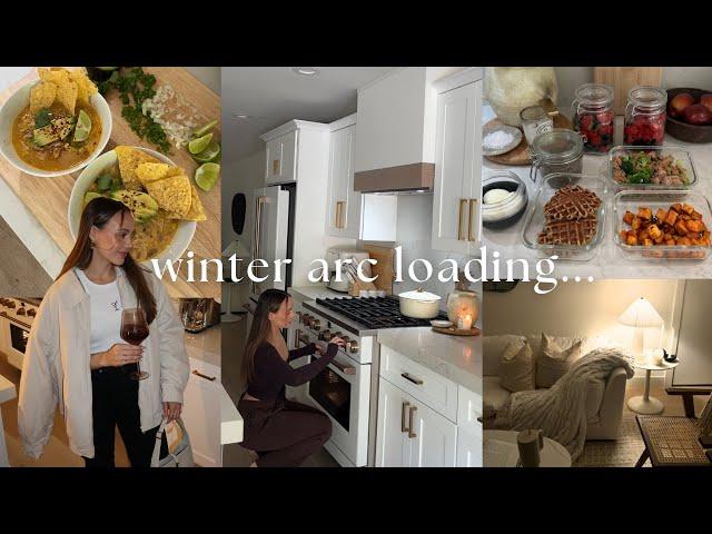 FALL RESET WIML: how to winter arc realistically, fall cozy meal prep with me + self care routines