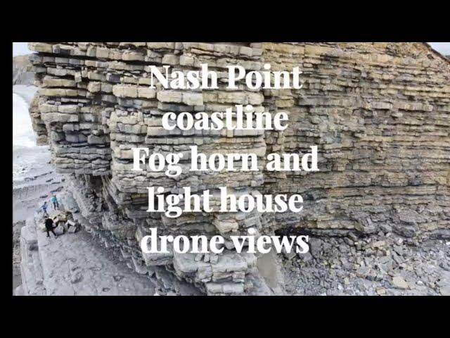 Nash Point coastline and lighthouse drone DJI mini 2 footage spectacular