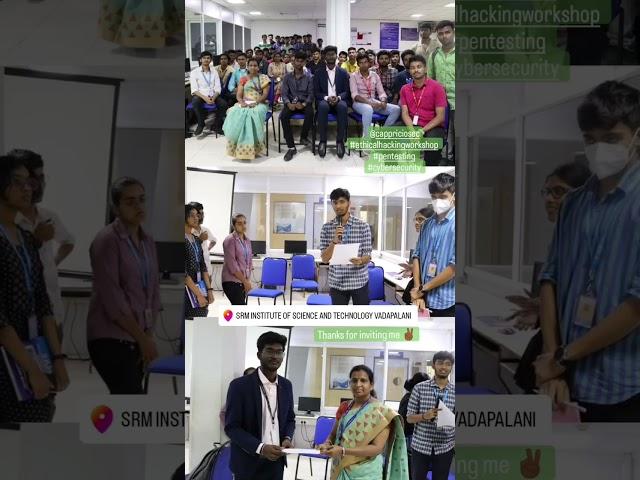 Student Intraction️ | SRM Institute Of Science and Technology, Vadapalani | Cybersecurity | Shorts