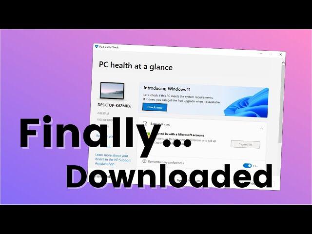 Download Windows 11 PC Health Check Tool | Windows 11 Compatibility Check