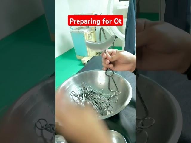 preparation before ot in hospital.      #hospital #duty #ottechnician #doctor #shortsfeed #trending