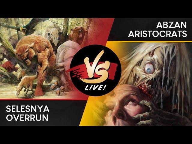 VS Live! | Selesnya Overrun VS Abzan Aristocrats | Past Standard Decks