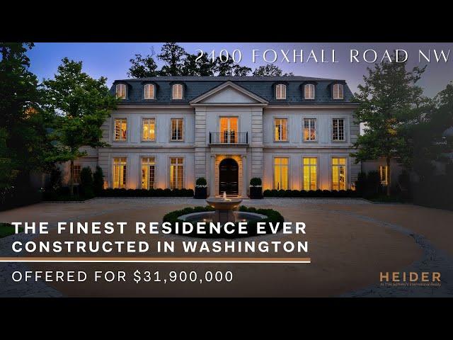 Explore the Finest Residence Ever Constructed in Washington, DC