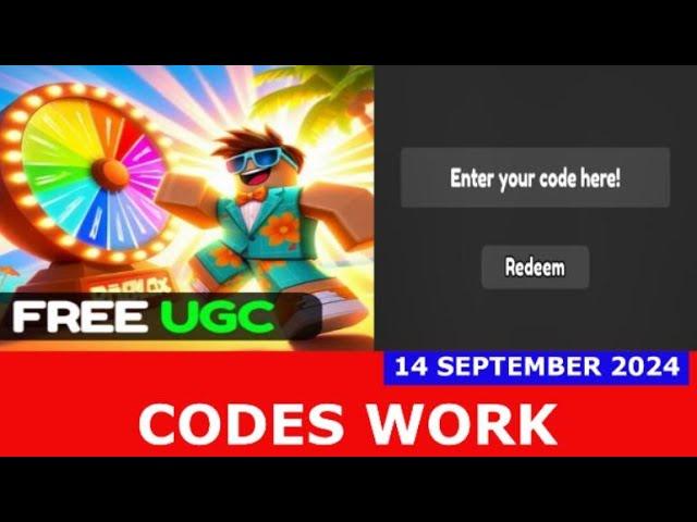 *CODES* [FREE COMADO] Spin Your UGC! ROBLOX | SEPTEMBER 14, 2024