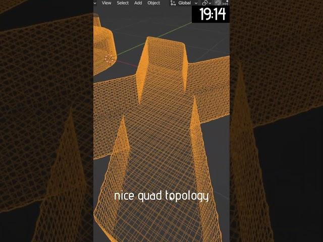 Fix Bad Topology in Blender in 30 seconds #shorts #blender #topology