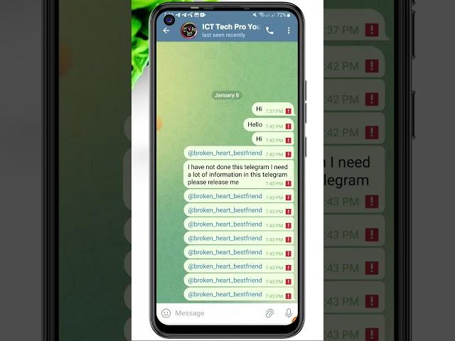 Telegram Message Not Sent Problem Solve 2024 #telegram_message_not_sent  #telegram_message_not_sent