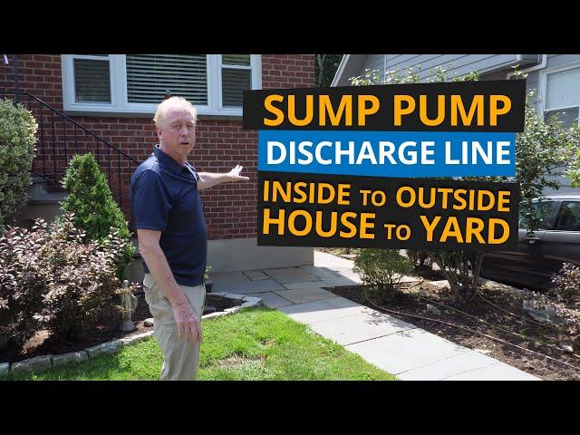 Sump Pump Discharge Line Installation | House to Yard