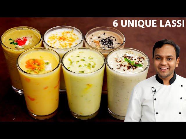 6 अलग स्वाद वाली लस्सी - paan, dab, chocolate, kairi, kesar pista, mango lassi flavors recipe