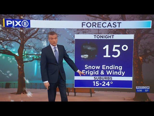 Winter storm followed by wind chills