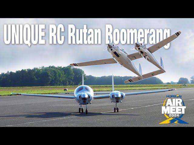 Unique scratch-built Rutan Boomerang RC airplane at Airmeet 2024 - #RutanBoomerang #Airmeet2024