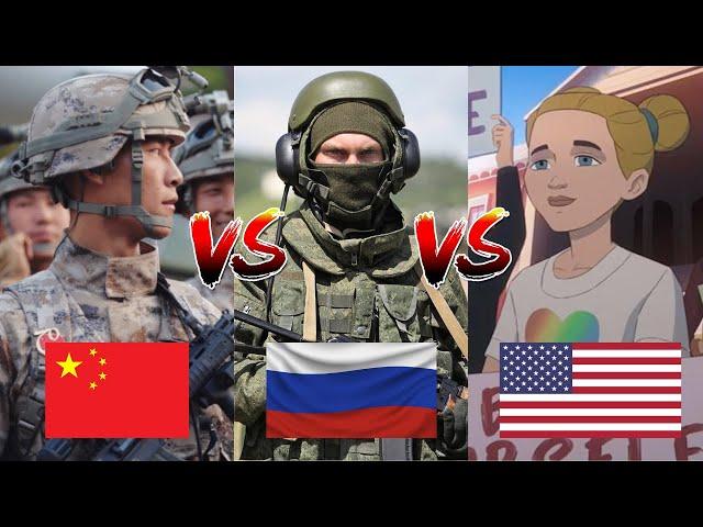 Military Recruitment Ads: CHINA vs RUSSIA vs USA #shorts