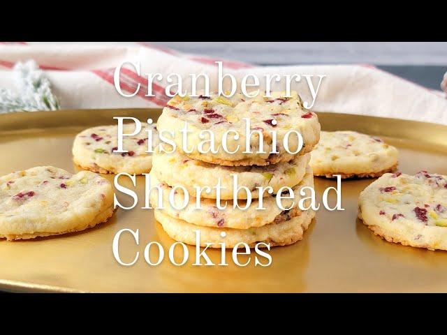 Cranberry Pistachio Shortbread Cookies  | The Casual Foodist