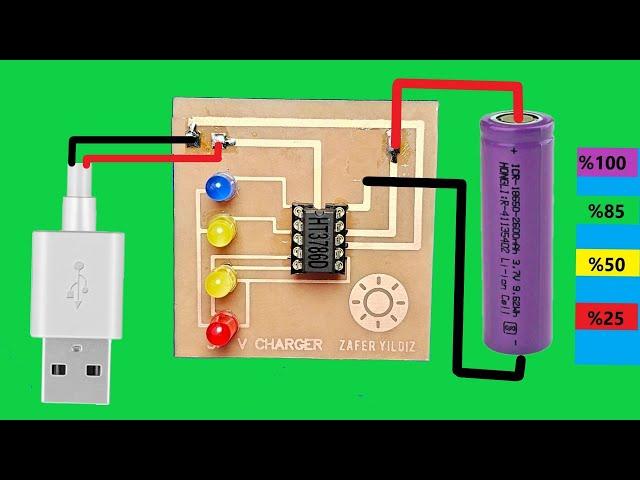 [New Idea ] Charge Your 3.7V Batteries Using a Single Chip , Li-ion Battery Charger - HT3786D -18650