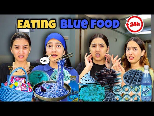 Eating Only Blue Food For 24 Hours Challenge | Rabia Faisal | Sistrology