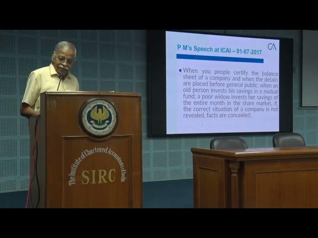 Seminar on Audit Risk and Code of Ethics at SIRC of ICAI on 6th Nov 24.