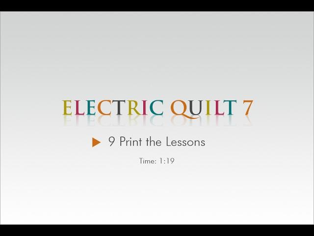 09 Print the Lessons - EQ7 Help