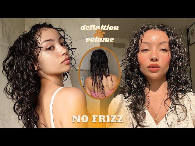 WAVY/CURLY HAIR ROUTINE | how to wash, style, and refresh 2C curls | tips & tricks