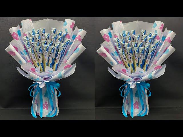 DIY | Easy Ways to Make a Gery Salut Bouquet from Gift Paper for Beginners |Low Budget Snack Bouquet