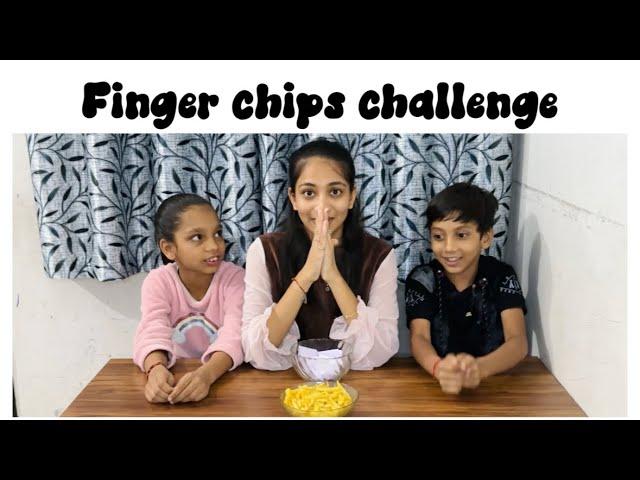 Finger chips challenge|French fries￼|#aarav#freyal#vruti#patel#chellenge#frenchfries#kids#trending