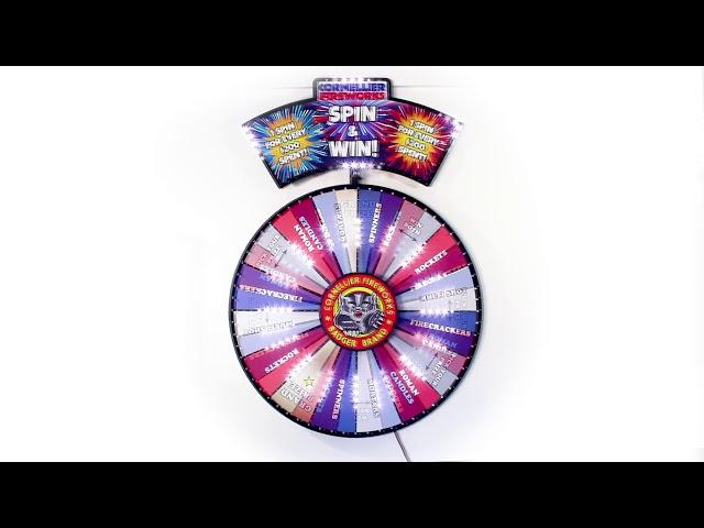 Cornellier Fireworks 60 in lighted prize wheel with LED sign!