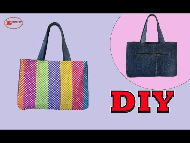 DIY DENIM ZIPPER HANDBAG TUTORIAL