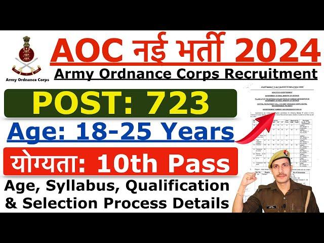 AOC Recruitment 2024 | Army Ordnance Corps Recruitment 2024 | Age, Syllabus, Qualification Details