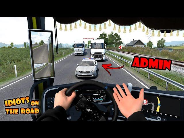 IDIOTS on the road #88 - I got BANNED by accident | Funny moments - ETS2 Multiplayer