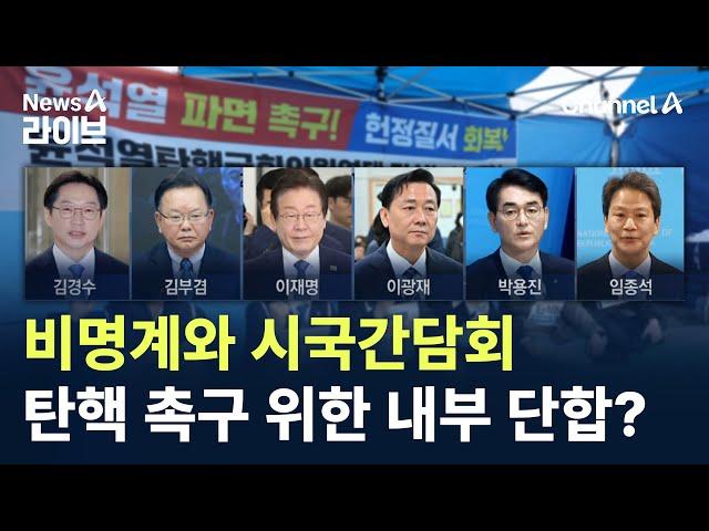 비명계와 시국간담회…尹 탄핵 촉구 위한 내부 단합? / 채널A / 뉴스A 라이브