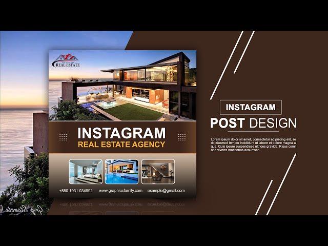 Real Estate Instagram Post Templates - Photoshop Tutorial