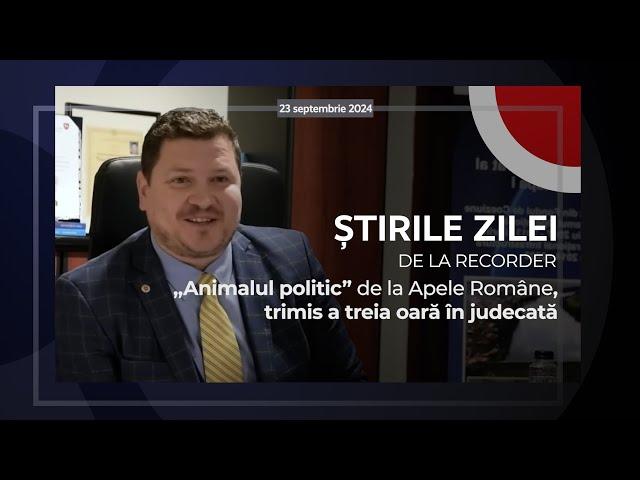 23 SEPTEMBRIE 2024. „Animalul politic” de la Apele Române, trimis a treia oară în judecată