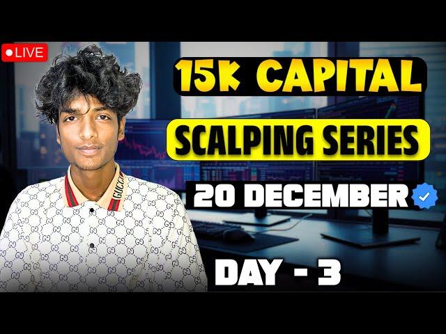 Scalping Series | Live Option Trading With 15K | 20 DEC | Scalping in Nifty Bank by iconic Beginners