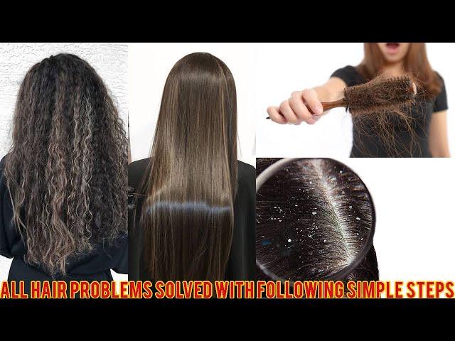 Dry damaged Frizzy hair solution step by steps / Healthy hair tips for women #haircare #youtube #yt