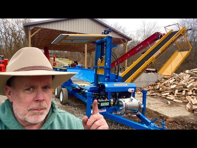 Amazing NEW FIREWOOD PROCESSOR! Time to let her Rip REX600X From Australia