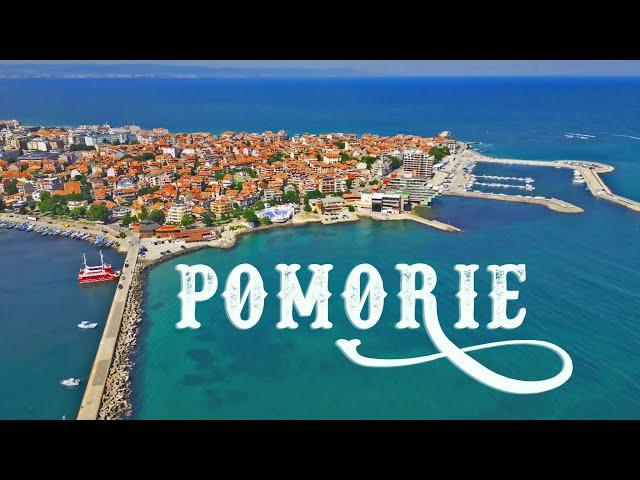 POMORIE 4K DRONE BULGARIA 2024 • Peninsula on the Bulgarian Coast • Central Beach & Sandbar