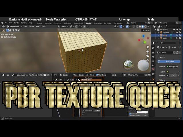 FASTEST PBR Texture set up in Blender