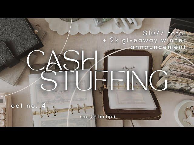 Cash Stuffing | Oct No 4 | 2024 | Giveaway Winner Announcement | Sinking Funds + Savings Challenges