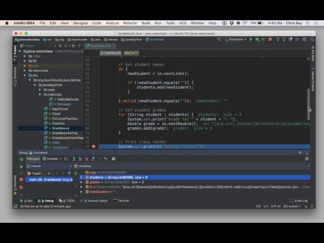 Debugging in IntelliJ