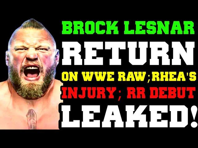 WWE News! WWE Royal Rumble Debut LEAKED! WWE TEASED Brock Lesnar Return On RAW! Rhea Ripley Injury!