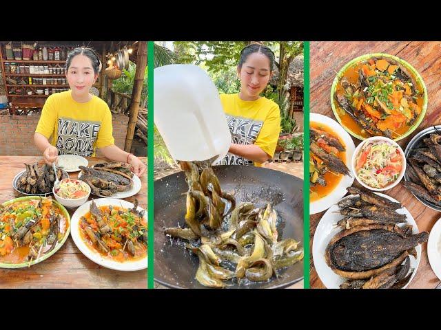 Unique cooking Catfish and Stingray recipe, Mommy Chef Sros cook delicious - Cooking with Sros