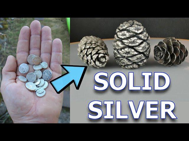 Making a Solid Silver Pine Cone from Scrap Coin Silver