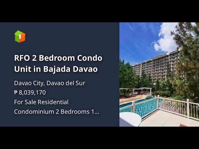 RFO 2 Bedroom Condo Unit in Bajada Davao