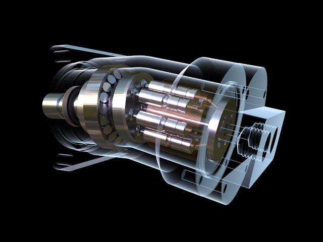 Axial piston pump. How it works?