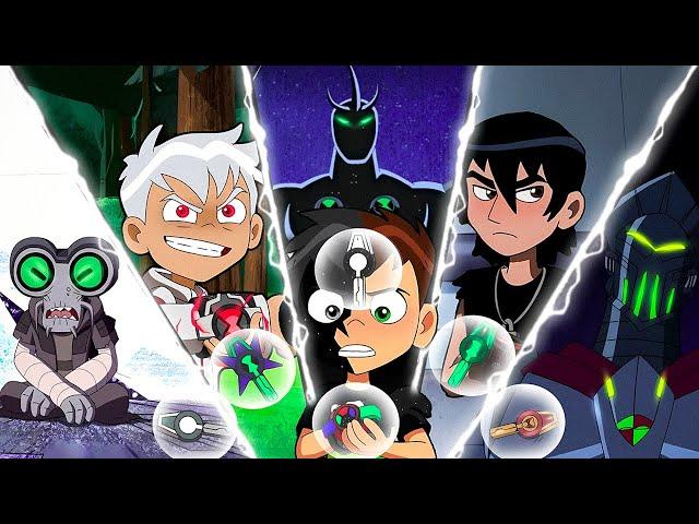 Ben activates the terrifying power of the Omnitrix  with the help of Azmuth and the five keys! 