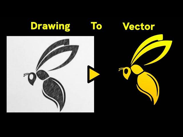 Convert an Image to Vector -Turn a drawn logo to a vector logo with one tap