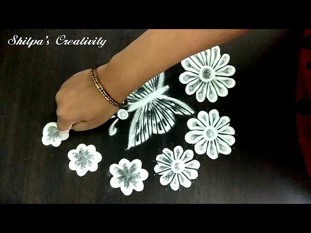 5 Quick super Easy Rangoli Designs by Shilpa's Creativity