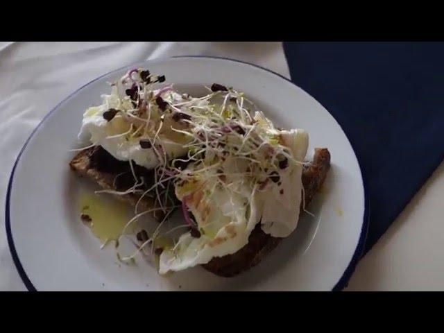 Poached Eggs on Toast with Olive Tapenade || Tess Ward