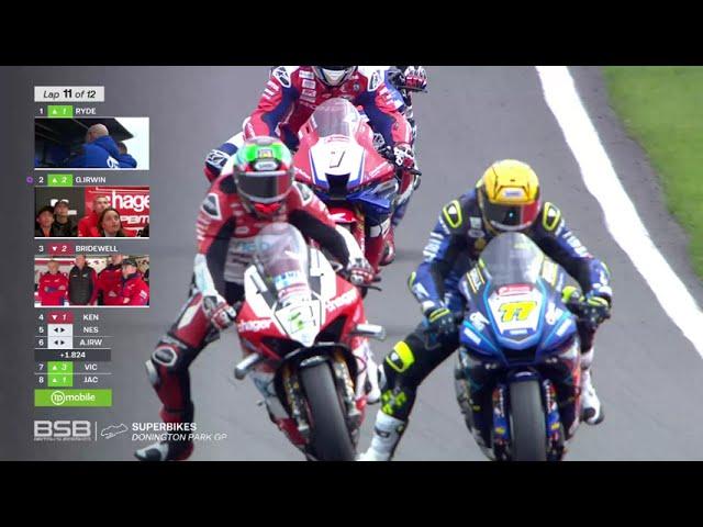 2024 Bennetts British Superbike Championship RD10 Donington Park - Race 2 last two laps