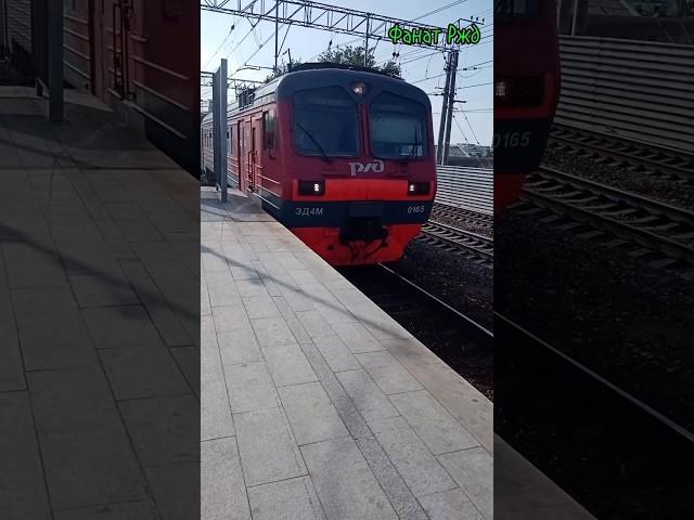 Эд4м 0165 прибывает на Пл. Электрозаводская #ржд #лайк #эд4м #поезд #железнаядорога #railway #топ
