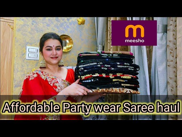 Meesho Trending saree haul || Affordable Wedding/Party wear Saree haul || Saree haul